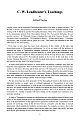 C. W. Leadbeater`s Teachings